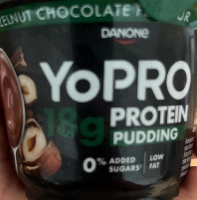 Fotografie - YoPRO 18g protein pudding hazelnut chocolate Danone