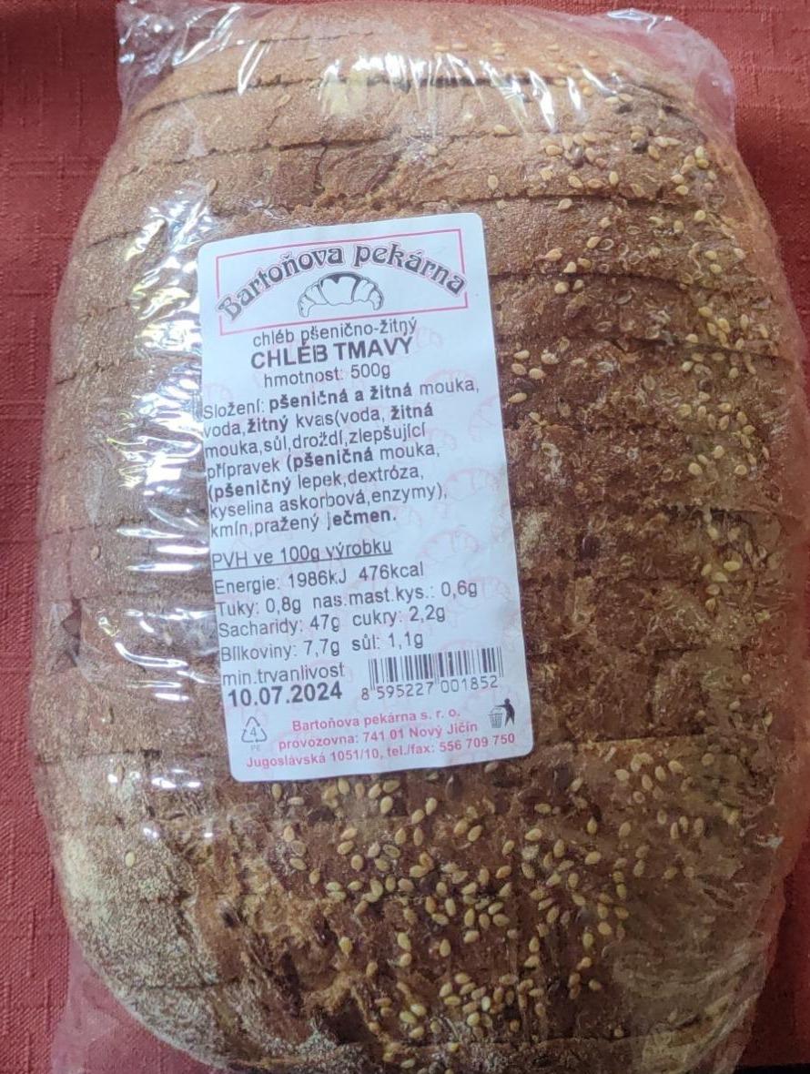 Fotografie - Chléb pšenično-žitný chléb tmavý Bartoňova pekárna