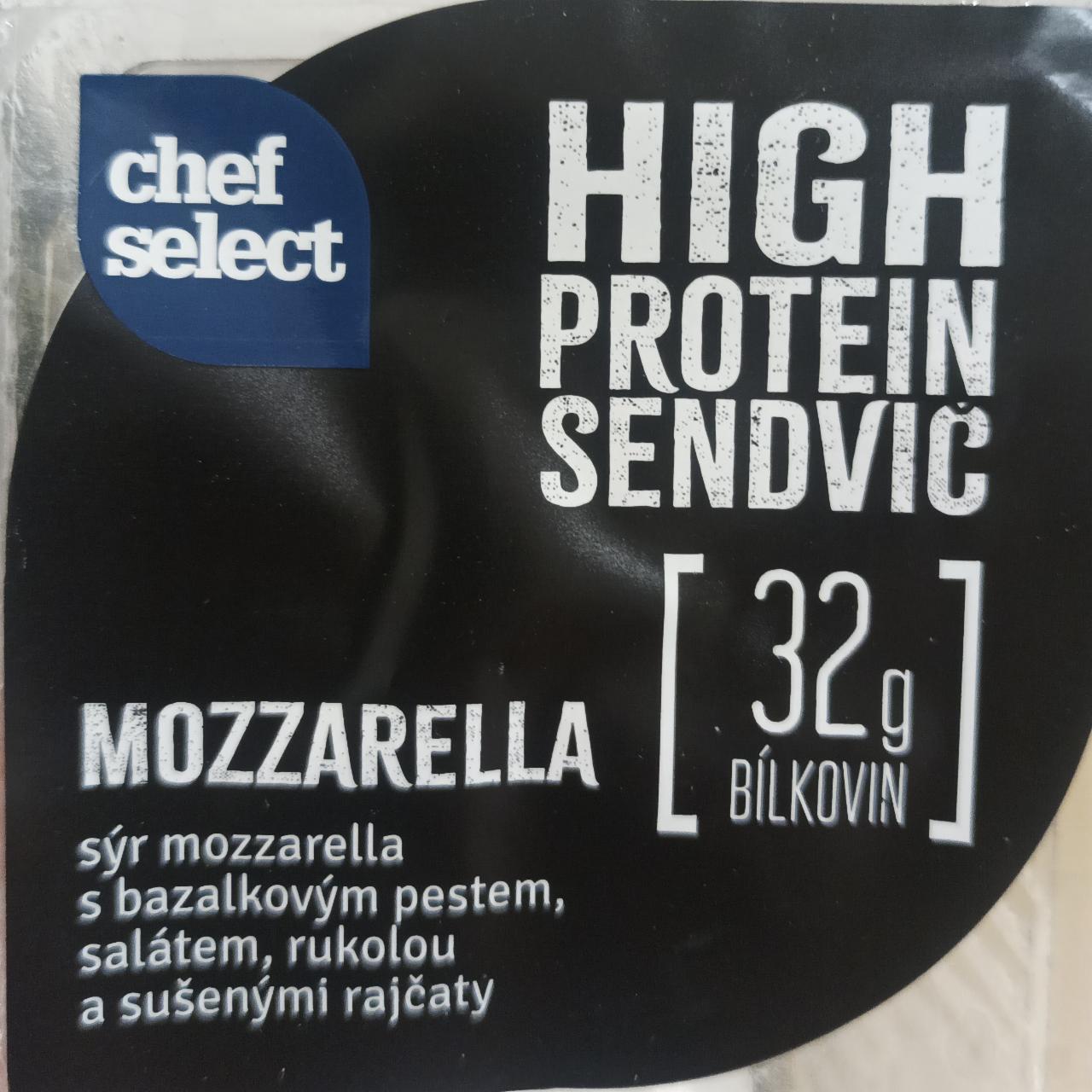 Fotografie - High protein sendvič mozzarella Chef Select