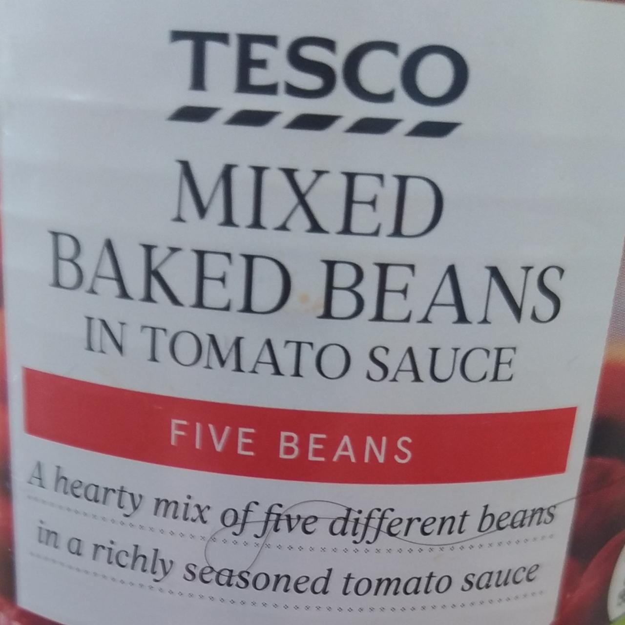 Fotografie - Tesco mixed baked beans in tomato sauce