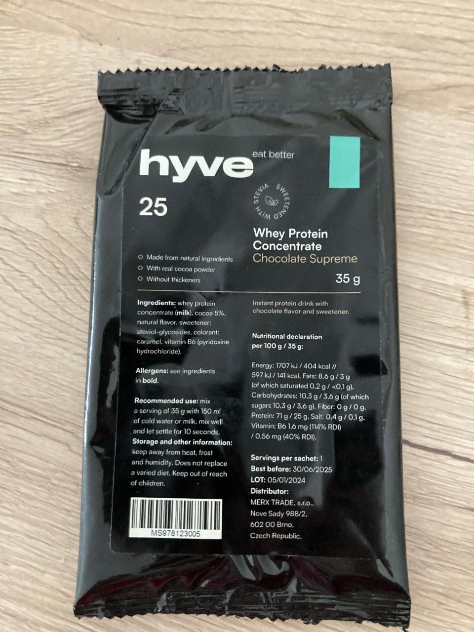 Fotografie - Whey protein concentrate chocolate supreme Hyve