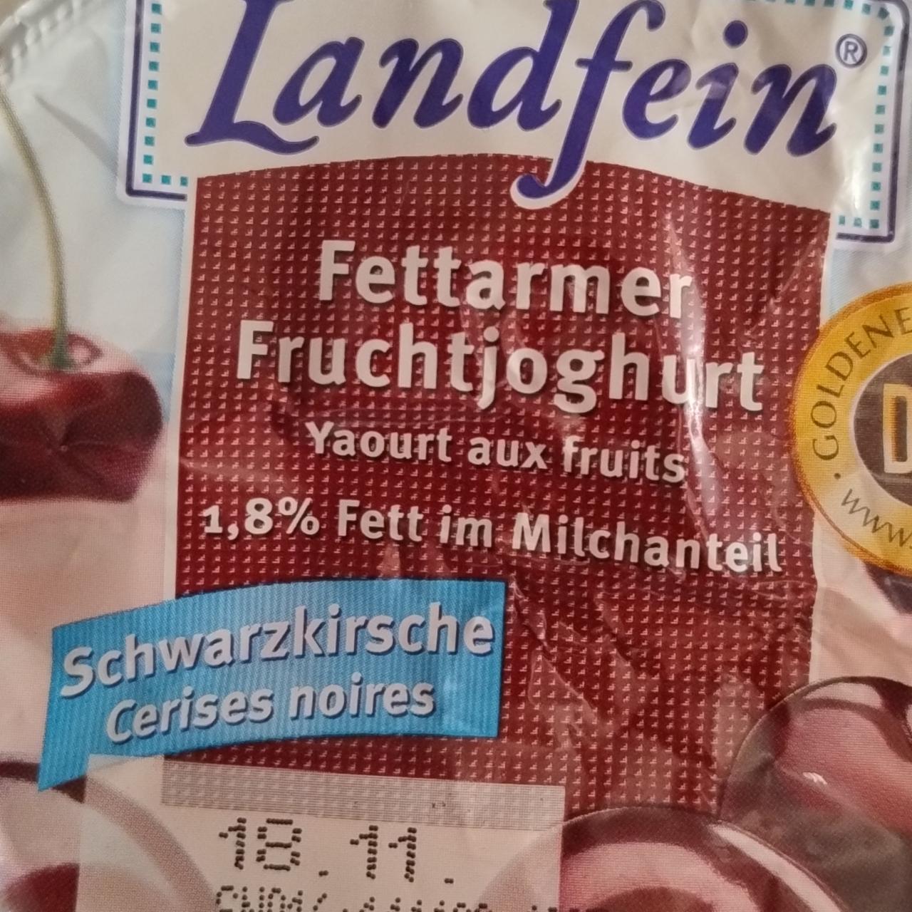 Fotografie - Fettarmer fruchtjoghurt schwarzkirsche cerises noires Landfein