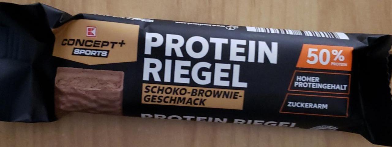 Fotografie - Concept sports protein riegel schoko brownie geschmack Kaufland