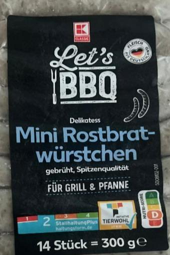 Fotografie - Let’s BBQ Mini Rostbratwürstchen K-Classic