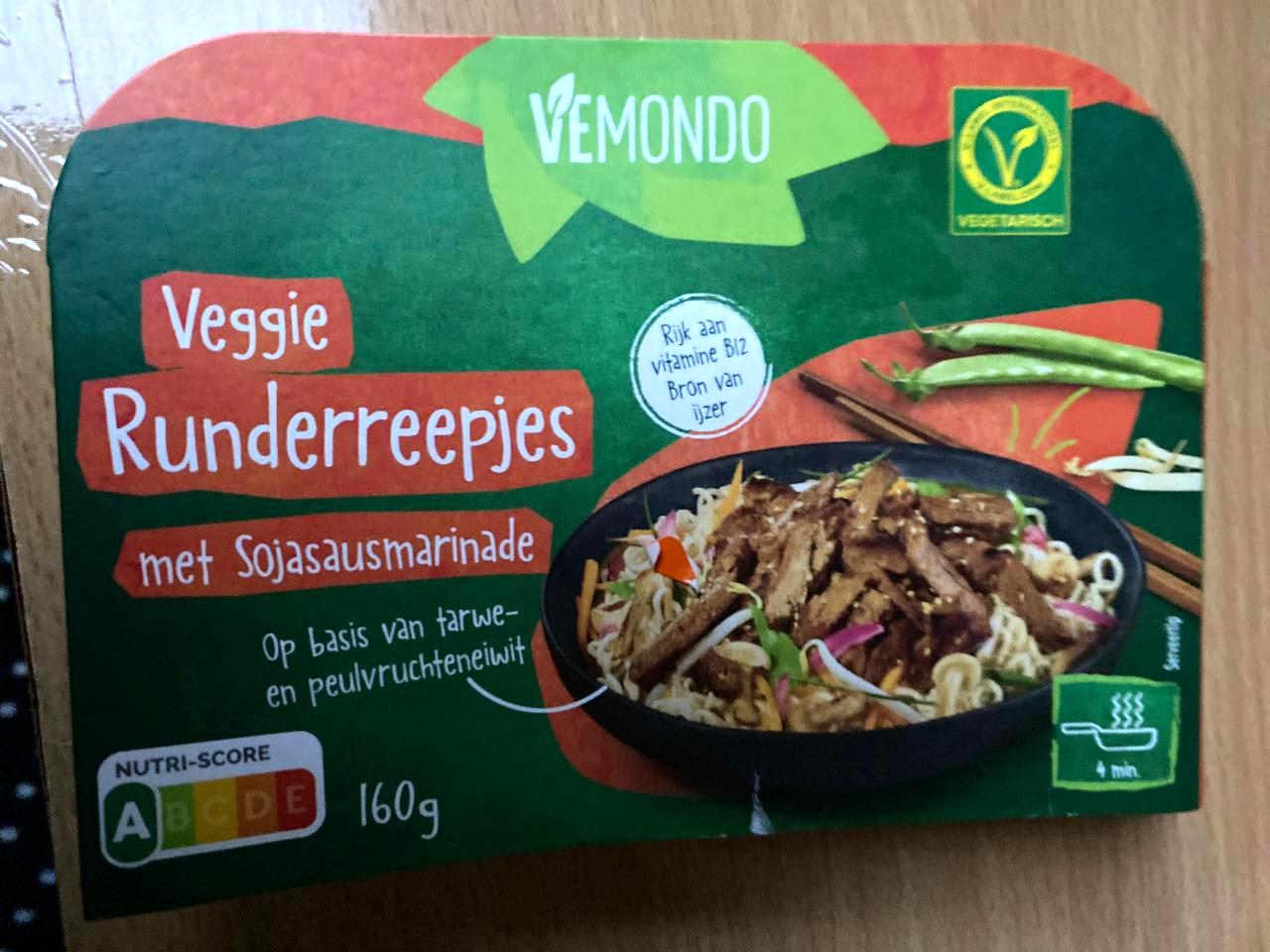 Fotografie - Veggie runderreepjes met sojasausmarinade Vemondo