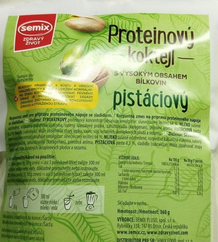 Fotografie - Proteinový koktejl pistáciový Semix