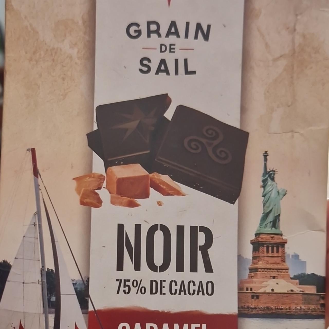 Fotografie - Čokoláda se slaným karamelem, 75% Grain de sail