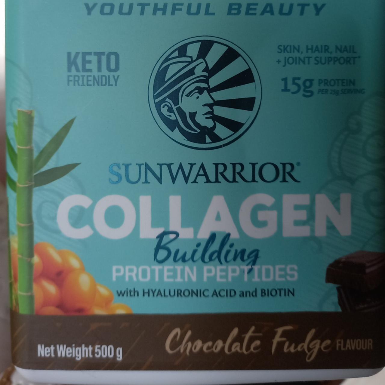 Fotografie - Collagen building protein peptides chocolate fudge flavour Sunwarrior