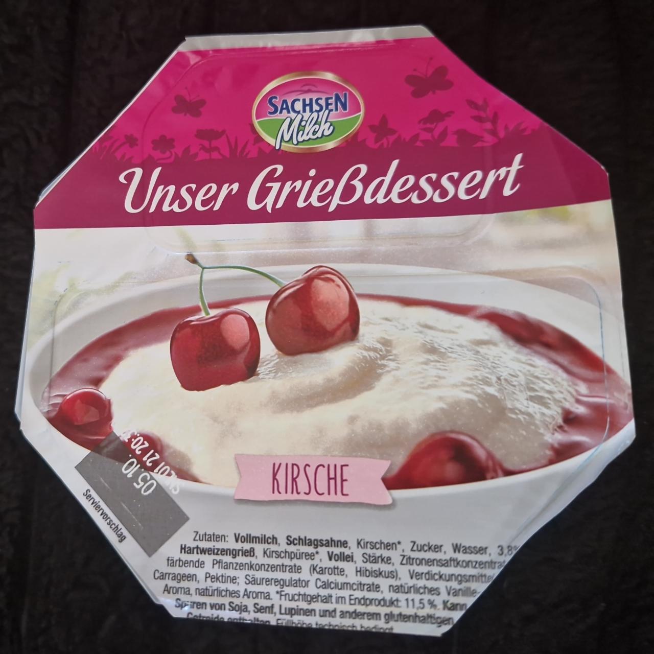 Fotografie - Unsere grießdessert kirsche Sachsen Milch