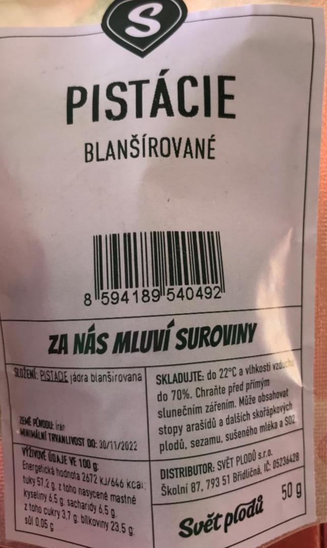 Fotografie - Pistácie blanšírované Svět plodů