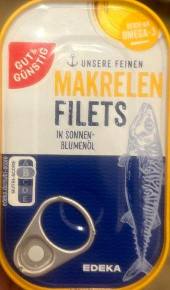 Fotografie - Makrelenfilets in sonnen-blumenöl Edeka