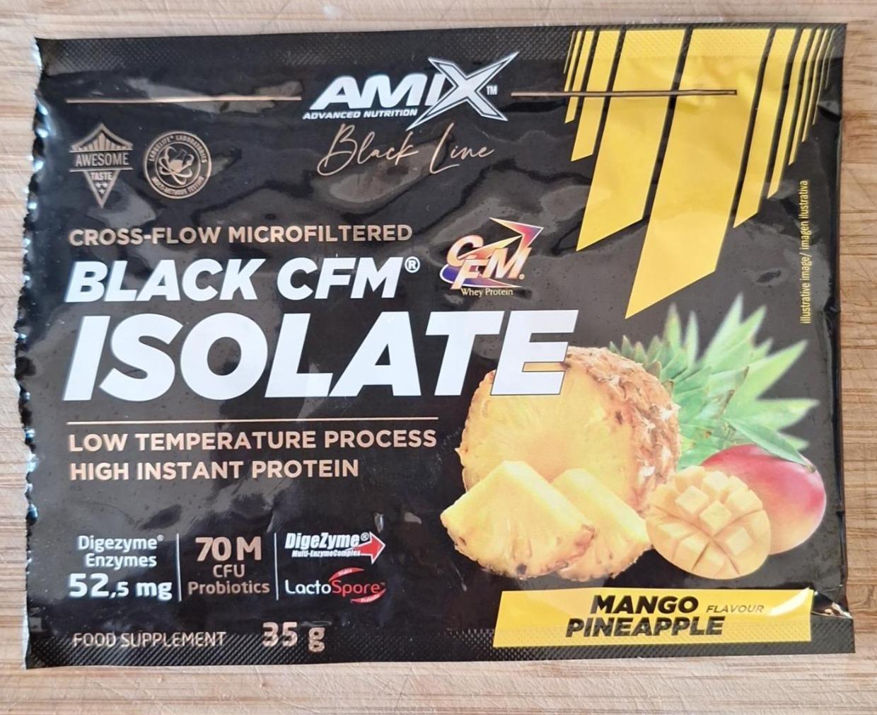 Fotografie - Black CFM isolate mango pineapple flavour Amix Nutrition