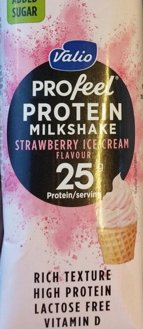 Fotografie - Profeel protein milkshake strawberry ice cream flavour Valio