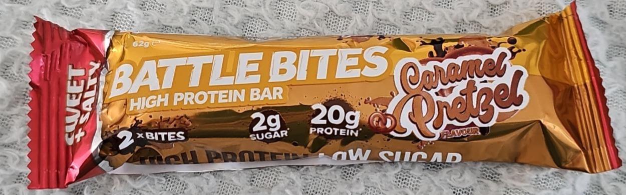 Fotografie - High protein bar caramel pretzel Battle Bites