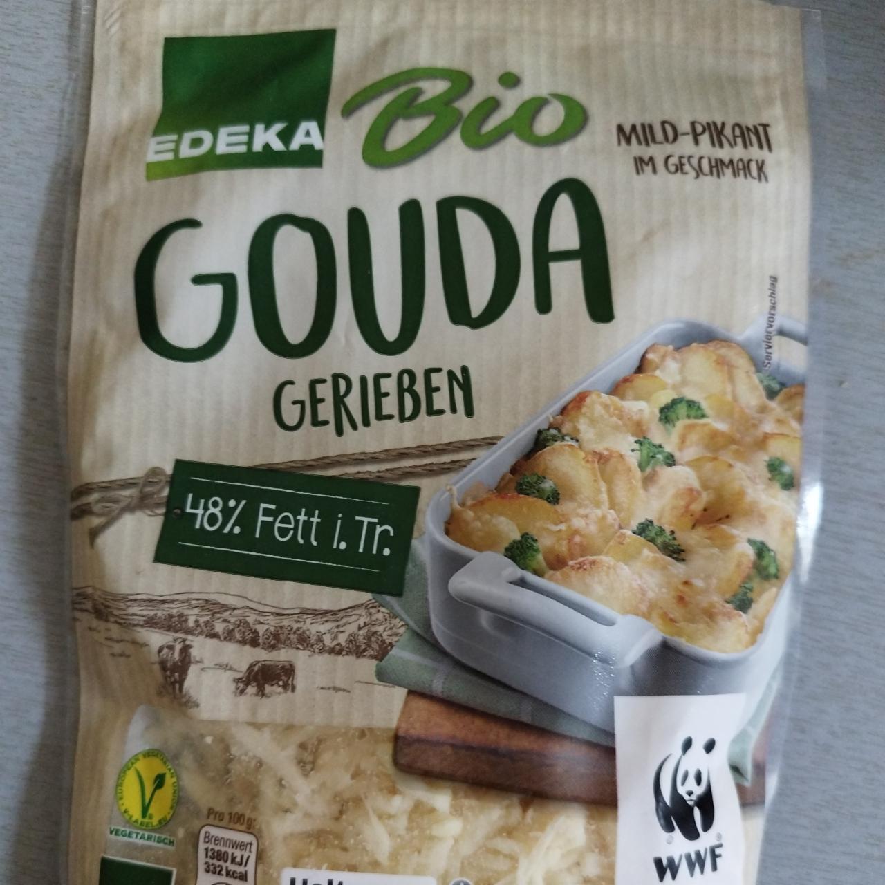 Fotografie - Gouda gerieben 48% Edeka Bio +