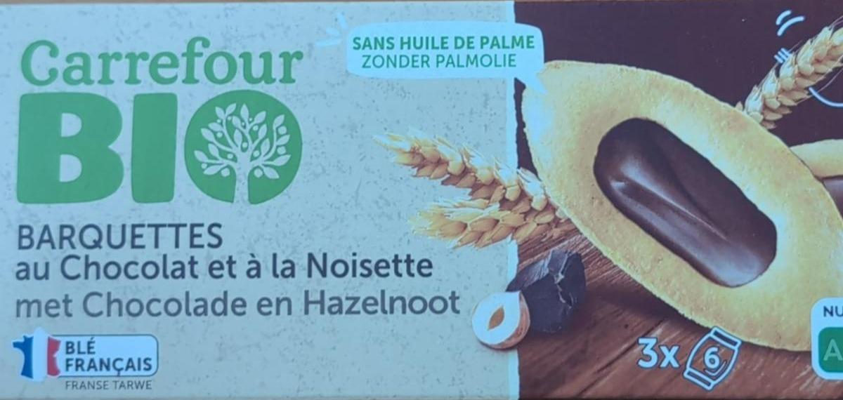 Fotografie - Barquettes au chocolat et á la noisette Carrefour Bio