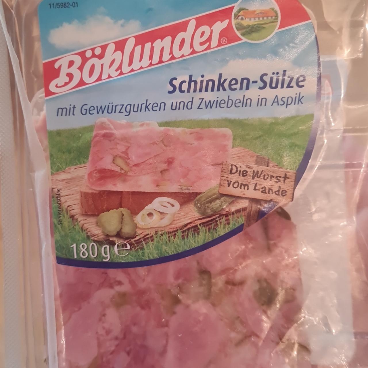 Fotografie - Schinken sülze mit gewürzgurken und zwiebeln in aspik Böklunder