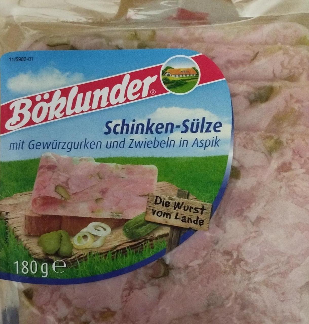 Fotografie - Schinken - sülze mit gewürzgurken und zwiebeln in aspik Böklunder