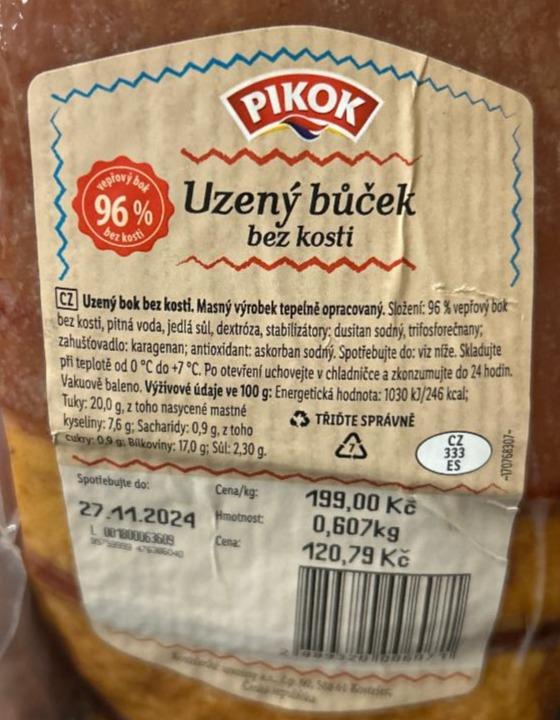 Fotografie - Uzený bůček bez kosti Pikok