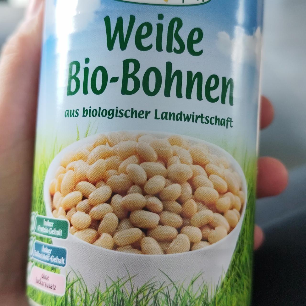 Fotografie - Weiße bio-bohnen Spar Natur pur