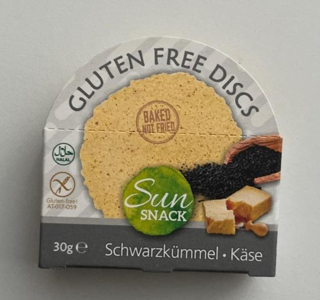 Fotografie - Gluten free discs schwarzkümmel käse Sun Snacks