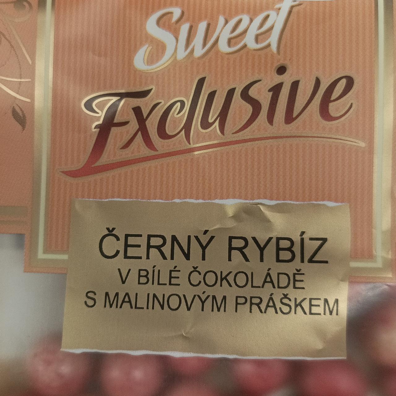 Fotografie - Černý rybíz v bílé čokoládě s malinovým práškem sweet exclusive Poex