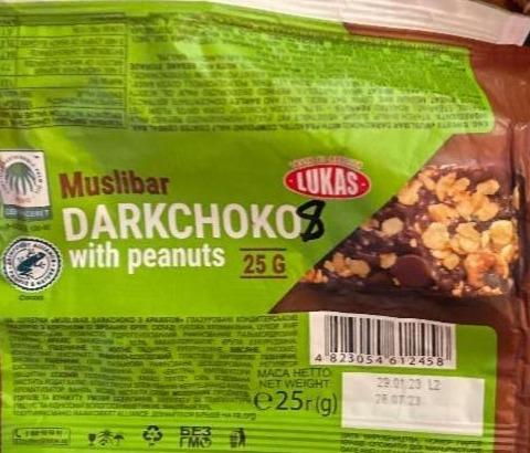 Fotografie - Muslibar darkchoko with peanuts