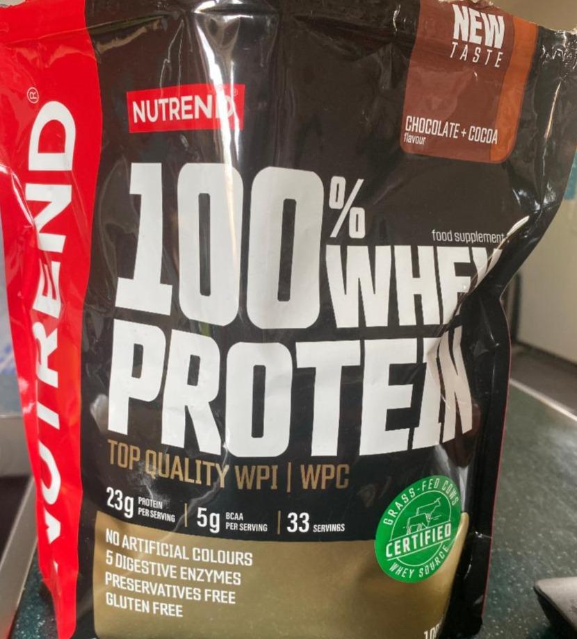 Fotografie - 100% whey protein chocolate + cocoa Nutrend