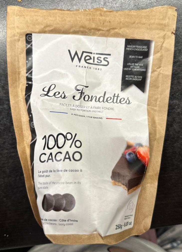 Fotografie - Les fondettes 100% cacao Weiss