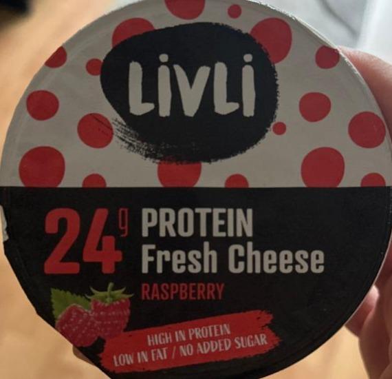 Fotografie - Protein fresh cheese raspberry Livli