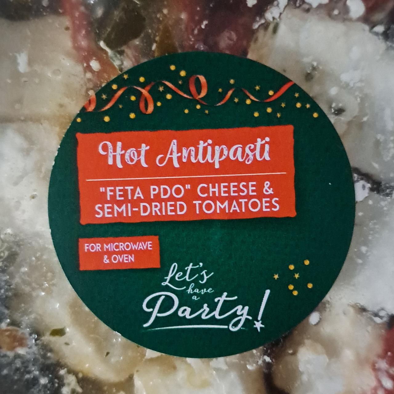 Fotografie - Hot Antipasti feta pdo cheese & semi-dried tomatoes Let's have a party