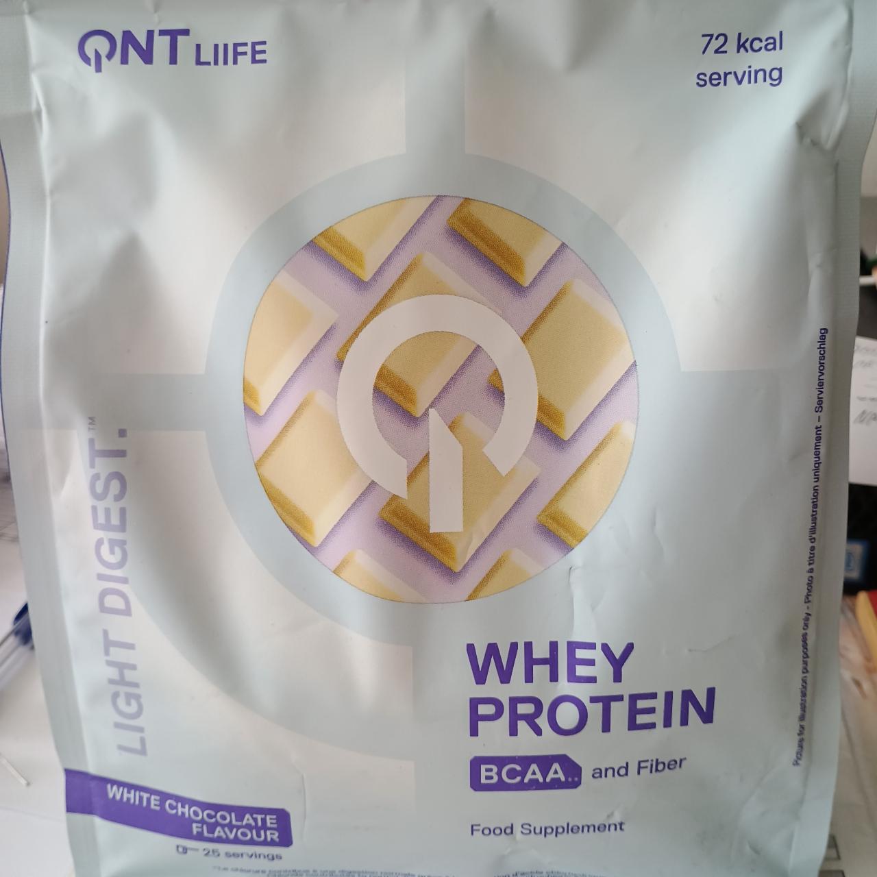Fotografie - Whey protein BCAA white chocolate flavour light digest QNT liife