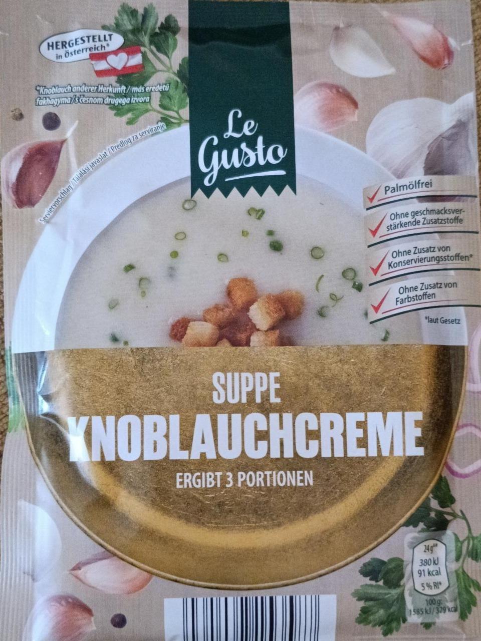 Fotografie - Suppe knoblauchcreme Le Gusto