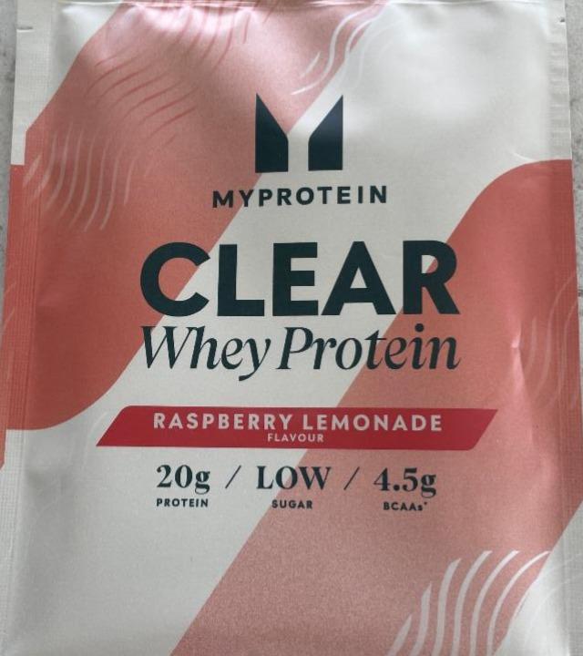 Fotografie - Clear Whey Isolate Raspberry Lemonade Flavour MyProtein