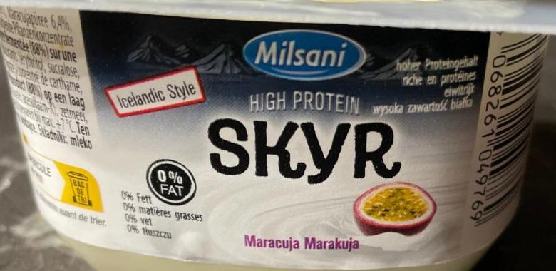 Fotografie - High protein skyr maracuja Milsani