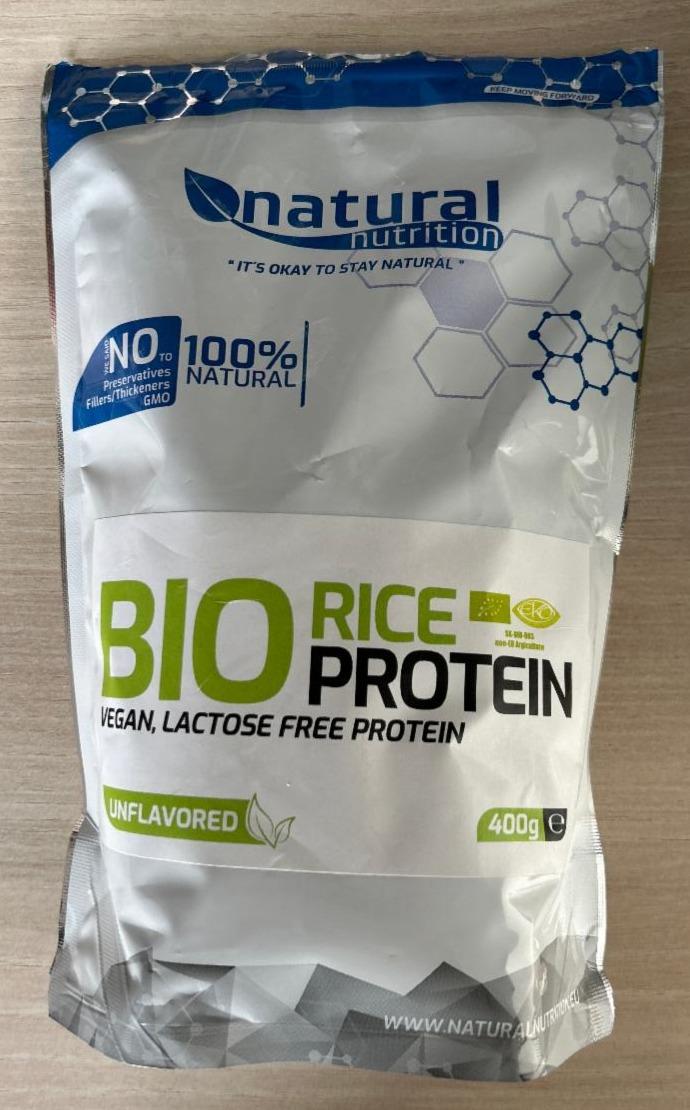 Fotografie - Bio rice protein unflavored Natural Nutrition