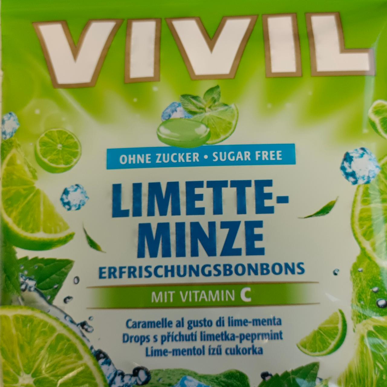 Fotografie - Limette-minze erfrischungsbonbons ohne zucker Vivil