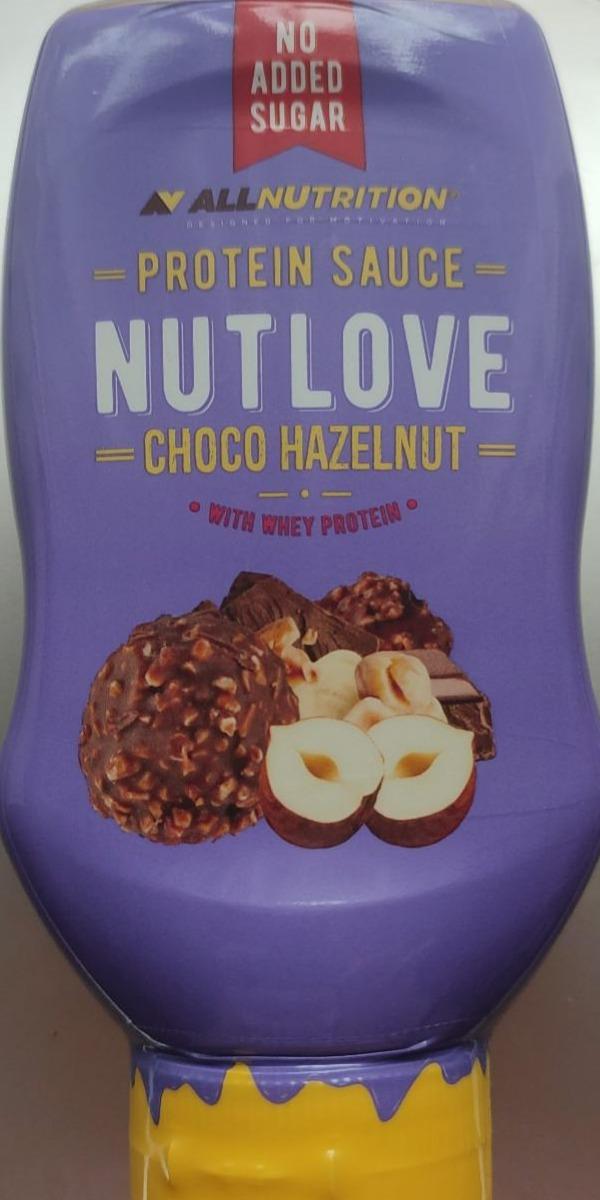 Fotografie - Protein sauce nutlove choco hazelnut Allnutrition