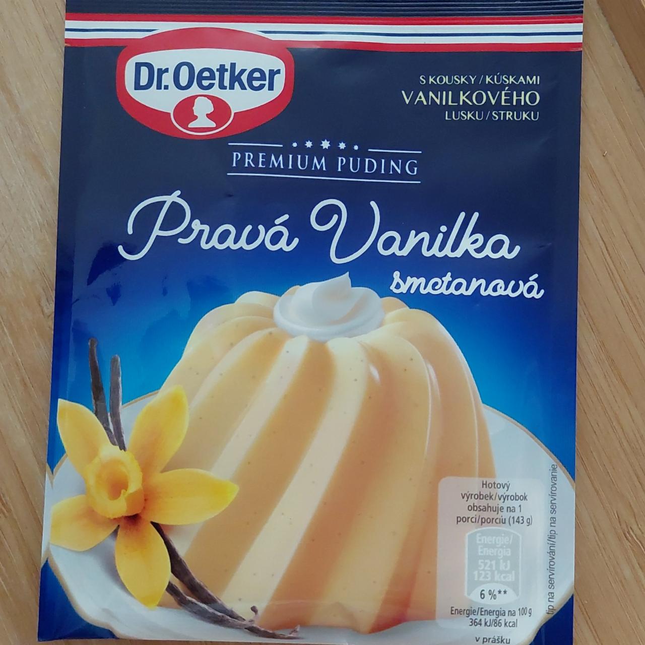 Fotografie - Premium puding pravá vanilka smetanová hotový pokrm Dr.Oetker