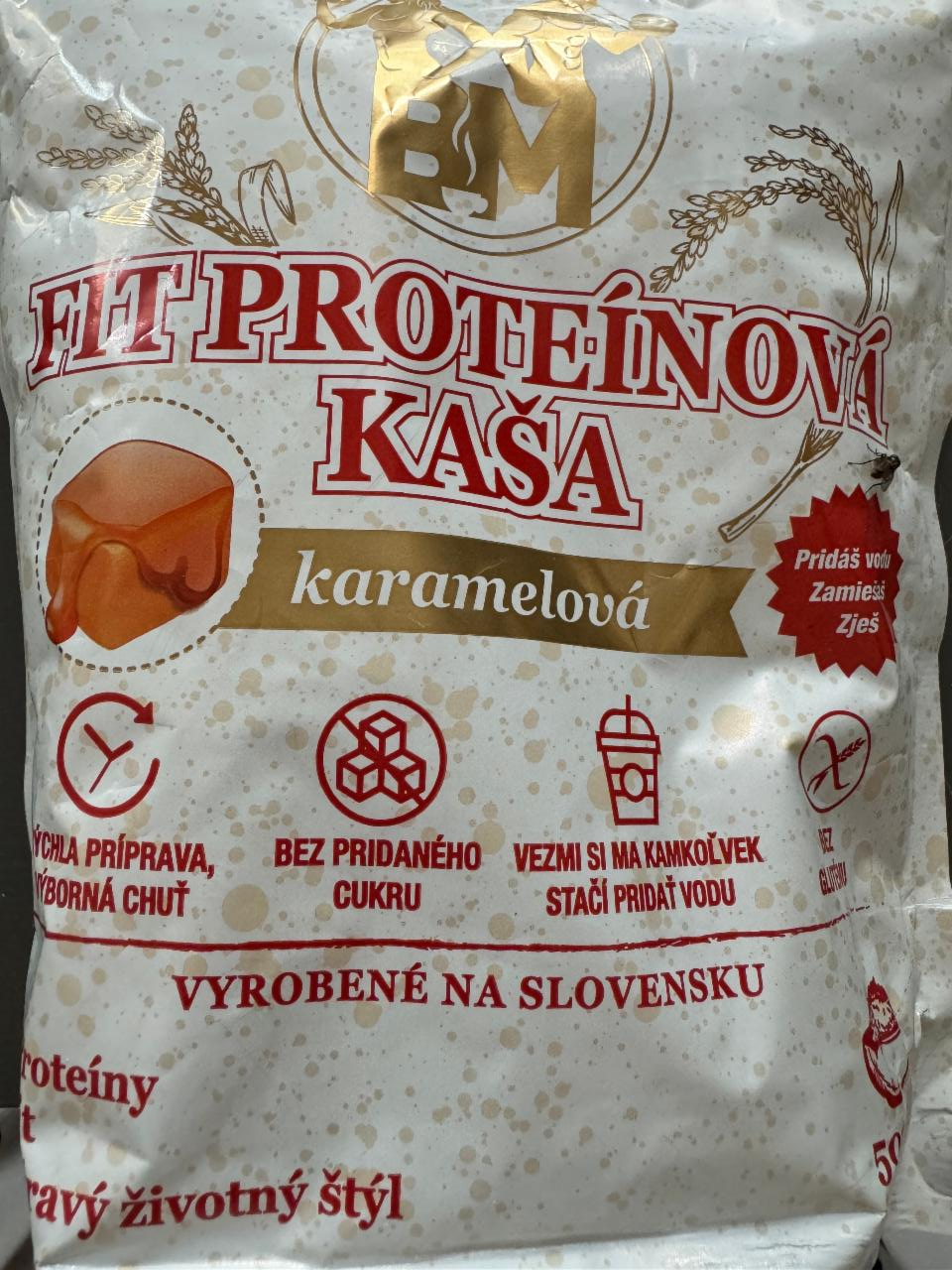 Fotografie - Fit proteinová kaša karamelová MBM