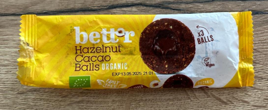 Fotografie - Hazelnut cacao balls organic Bett'r