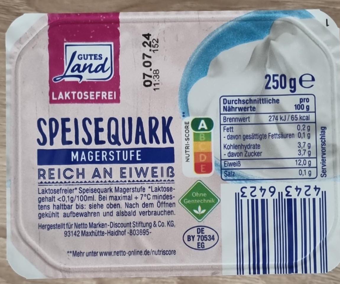 Fotografie - Speisequark magerstufe reich an eiweiss laktosefrei Gutes Land