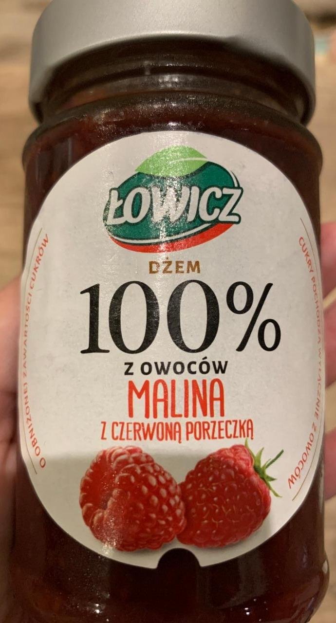 Fotografie - 100% z owoców dżem Malina z czerwoną porzeczką ŁOWICZ