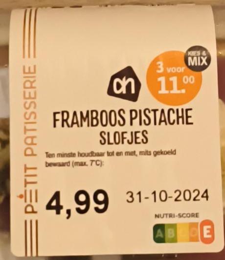 Fotografie - Framboos pistache slofjes Albert Heijn