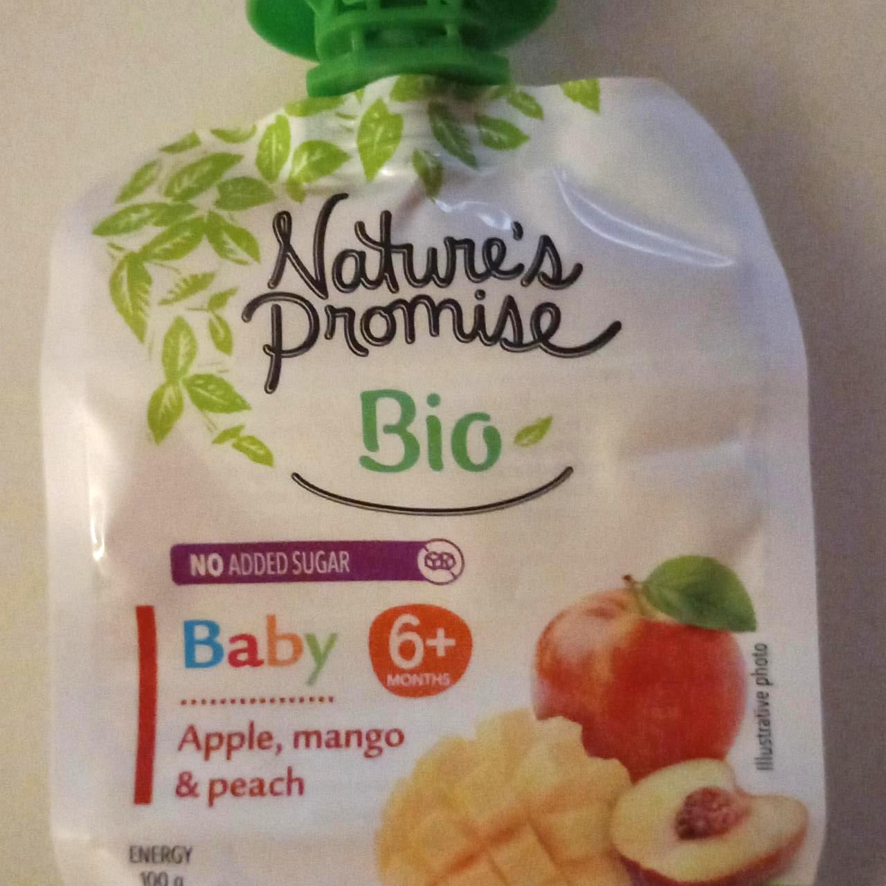 Fotografie - Bio baby apple, mango & peach Nature's Promise