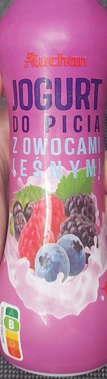 Fotografie - Jogurt do picia s owocami leśnymi Auchan