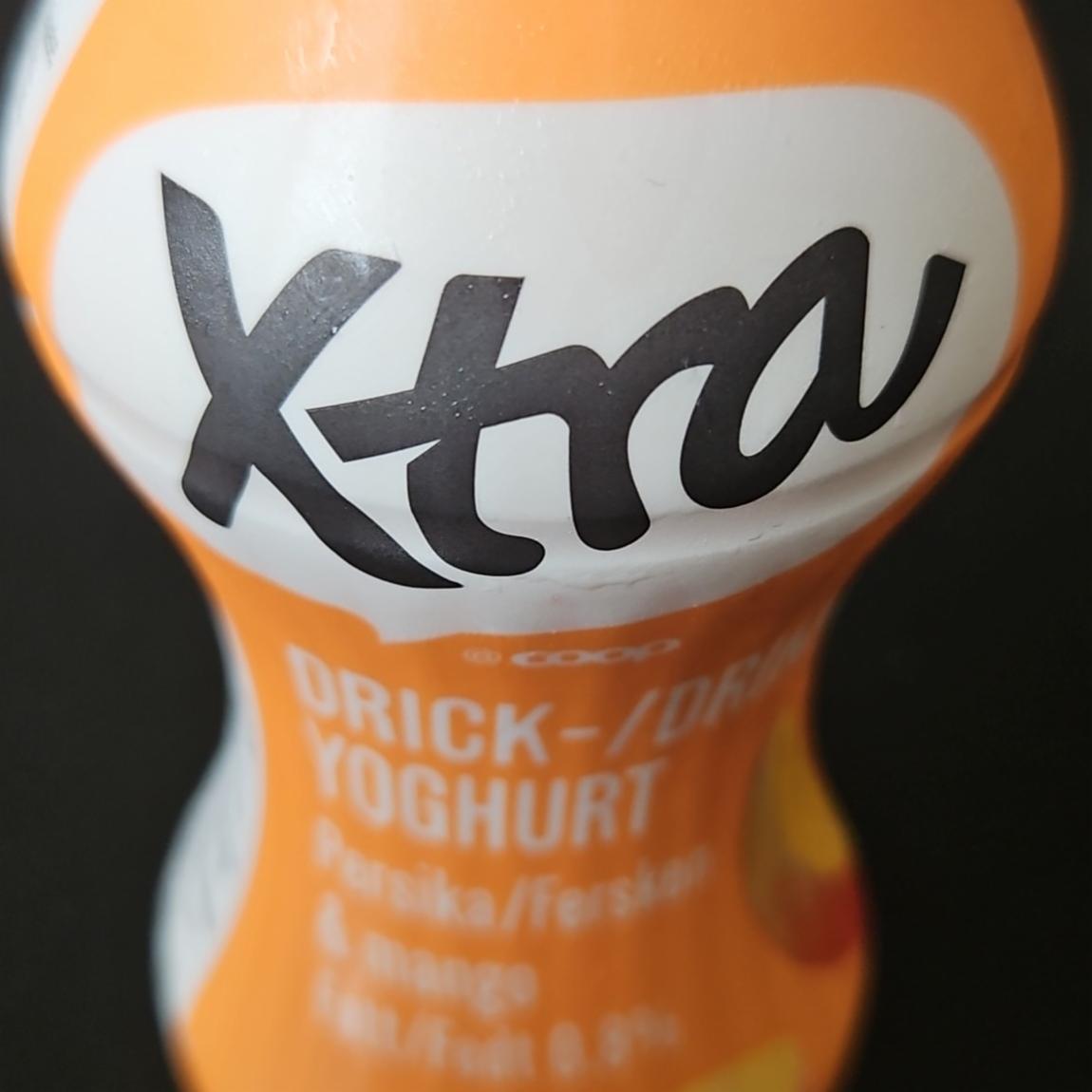Fotografie - Drick-/drikke-yoghurt persika & mango Xtra
