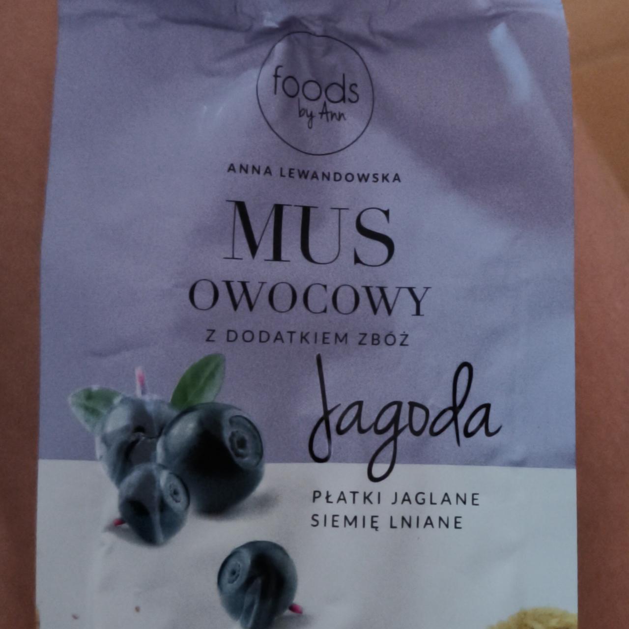 Fotografie - Mus owocowy s dodatkiem zbóż jagoda Foods by Ann