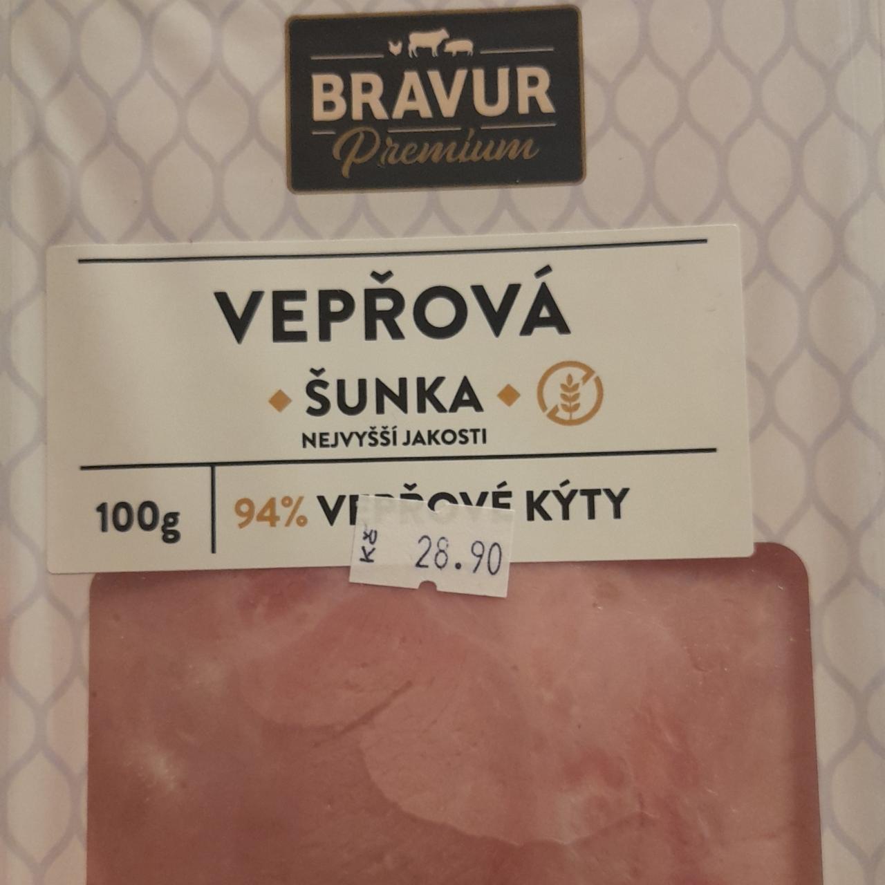 Fotografie - Vepřová šunka 94% vepřové kýty Bravur Premium