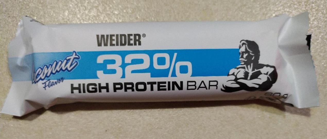 Fotografie - Weider 32% Protein Bar Coconut